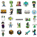 Miniatyrbilde 4 av 5: 100 stk Minecraft Adventure Game-klistremerkepakke, fargerike vanntette klistremerker for vannflasker, skateboards, bærbar PC for tenåringer Barn Voksne