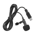 Miniatyrbilde 1 av 5: 150 cm Profesjonell Mini Usb Omni-directional Stereo Mic-mikrofon med krageklemme for Gopro Hero 3 3+ 4