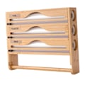 Miniatyrbillede 5 af 5: Wrap Dispenser Bambus Aluminiumfolie og Bagepapir Opbevaring 4 in 1 natural color
