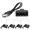 Miniatyrbillede 2 af 5: Rj45 til Rj11 konverter adapter 4 porte telefon splitter Fremragende linje konverter netværk telefon adapter 2 pakker