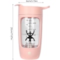 Miniatyrbild 5 av 5: Proteinshake-mixer, Säker Elektrisk Hög Hastighet Proteinshake-flaska | 600ml Kapacitet Mixerkopp, Bärbar USB Laddningsbar Shake-kopp