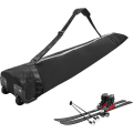 Miniatyrbillede 1 af 5: Snowboardtaske til rejser - Snowboardtaske med hjul og 360° fuldt polstret beskyttelse - Foldbar snowboardudstyr passer til board, bindinger, støvler, jakke