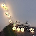Miniatyrbillede 4 af 4: 10 Led Fodbold Lyskæde Indendørs Fodbold Udendørs Fe Lys Have Tilbehør Fodboldformet Reb Lampe Fodbold Hjem Dekorationer Belysning Til F
