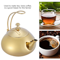 Miniatyrbillede 4 af 4: Klassisk 1,5 l tekande i rustfrit stål, induktionskomfur, kedel, hurtig vandopvarmning, kogekedel (guld)