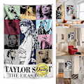 Pikkukuva 1 / 5: Laulaja Taylor Swift The Eras Tour -tapetti seinälle, taustakangas, kotikoriste, lahja Swiftie TS -faneille, musiikin ystäville