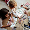 Miniatyrbillede 3 af 3: Diamantmaleri Broderi Værktøjer LED Lys Pude Dæmpbar Lys Plade Fuld Bor A4C