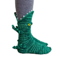 Miniatyrbild 2 av 3: Stickade Krokodilsockor för Kvinnor Män Nya Djur Hajsockor Roliga Alligatorsockor Crocodile