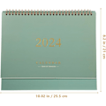 Miniatyrbild 5 av 8: 2023-2024 Bordskalender, Stående Bordskalender från Juli 2023 till December 2024, 7,5 x 6,4, Stående Bordskalender Grön