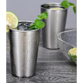 Miniatyrbilde 5 av 5: Rustfritt Stål Pint Glass - Stabelbart Pint Glass Reisekrus - Metallkrus For Utendørs Drikking - 500ml Gjenbrukbart Stålkrus - Sett Med 5
