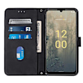 Miniatyrbillede 2 af 5: Til Nokia C31 4G Linjer Læder Business Telefon Cover Anti-drop Wallet Stand Flip Case Black
