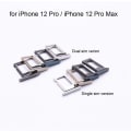 Miniatyrbillede 4 af 5: Dual Sim-kortbakke Kompatibel med iPhone 12 Pro 6.1 tommer / 12 Pro Max 6.7 tommer Sort med 2 Fjernelsesværktøjer (dual version, Sort)