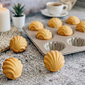 Miniatyrbilde 2 av 4: Madeleine Former For Baking 9 Hulrom Non-stick Kakeform For Baking Champagne Gull