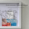 Miniatyrbillede 4 af 5: 2 stk. Adventure Archive Box, Keepsake Collector Box, Billet Shadow Box, Opbevaringsboks til billetter, postkort, souvenirs Sort, l