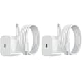 Samsung-laddare - 20W snabbladdare USB-C - Adapter + 2 m kabel Vit 2-Pack Samsung (sv)