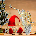 Miniatyrbillede 3 af 3: Lysende Engel Have Dekoration 2d Belysning Akryl Ornament Hjem Natlys Til