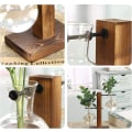 Miniatyrbillede 5 af 5: Hydroponik Vase Pflanzenvase Hngevase Glasvase Tischvase Dekovase Mit Holz Halter Glasvase Fr Hydrokultur Pflanzen Zuhause Oder Bro Dekoration
