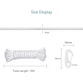 Miniatyrbillede 3 af 3: 6mm Nylon Flagstangsline Med 4 Kroge (15 Meter)