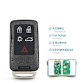 Pikkukuva 5 / 5: Kr55wk49264 Auton älykäs avain 5 painiketta V60 S60 S60l S80 Xc60 Xc70 V40 2007-2016 Id46 Pcf7953 -siru