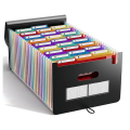 Miniatyrbillede 1 af 5: A4 Sorter 25 Lommer/dokument Opbevaring/papir Opbevaring- Sorter Dokument Opbevaring Binder Organizer Dokumenter Udvidelig harmonika Dokumentsortering