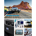 Miniatyrbillede 4 af 4: Dobbelt USB3.0 firkantet indbygningsbeslag - 2m 6ft USB 3.0 forlængerbeslag. Dash Mount Y