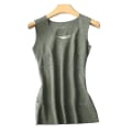 Miniatyrbild 1 av 5: Thermal linne för kvinnor Skjorta ärmlös Camisole Silk Patch Varm väst Underkläder - Grön