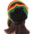 Miniatyrbillede 5 af 5: Mode Bob Marley Jamaica Reggae Hat Multi-Farvet Stribet Rasta Hat Slouchy Baggie Beanie Skullies Gorro Rasta Kvinder