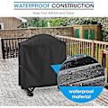 Miniatyrbillede 3 af 5: Weber Q1000/q2000 Series Grill Cover Støvtæt, Vandtæt Og UV-tæt Størrelse: 54*76*69cm 1stk Sort