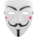 Miniatyrbilde 1 av 4: Hacker Maske V For Vendetta Maske For Barn Kvinner Menn Halloween Kostyme Cosplay Hvit 10 stk