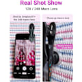 Miniatyrbilde 6 av 7: Profesjonell HD 12X/24X avansert makrolinse, egnet for iPhone, Samsung Galaxy S6/S6 Edge, S7/S7 Edge og de fleste smarttelefoner og nettbrett, svart.
