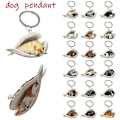 Miniatyrbillede 4 af 5: Hængende Ornament Nøglering Sød Sovende Engel Hundevinge Vedhæng Hundegaven Ca Whippet