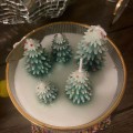 Miniatyrbilde 5 av 5: Juledekorasjonsideer Viral Juletrelys, Juletrelys, Vinterduftlys med Skogsduft, Vinterlys, Julelys White