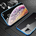 Miniatyrbillede 1 af 5: Magnetisk etui til iPhone 13 12 11 Pro Max X XS XR 8 7 Plus dobbeltsidet beskyttelsesetui i hærdet glas Blue iPhone XR