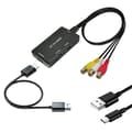 RCA til HDMI-konverter, komposit til HDMI-adapter, støtter 1080p PAL/NTSC