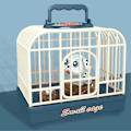 Miniatyrbillede 5 af 5: Stemmekontrolleret fuglebur legetøj med lyd, lys og elektrisk kæledyrslegetøj til børn Green Bagged square bird cage