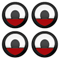 Miniatyrbilde 1 av 5: 4 stk. 56 mm 60 mm Bil Emblem Hjul Nav Caps Klistremerker Auto Felg Deksel for Smart Fortwo Forfour 453 451 452 450 454 Tilbehør Red Sticker