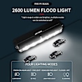 Pikkukuva 2 / 5: 2024 Uusi 2600 lumenin maastopyörän valot edessä ja takana ladattava led-pyörän set