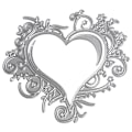 Miniatyrbillede 1 af 5: Hjerte Blondeskæring Dies Stencils Scrapbog Album Prægekort gør-det-selv Craft Decor