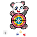 Miniatyrbilde 1 av 5: 1 Sett Tegneserie Klebrig Mål Ball Leker Dart Dartbrett Leketøy Klebrig Dart Ball Leke Klebrig Ball Leke Rask Panda model