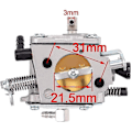Miniatyrbild 2 av 5: Ts400 förgasare kolhydrat för Stihl Ts400 Ts 400 kapsåg Byt ut