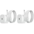 2-pakning - iPhone Lader Hurtiglader - Adapter + Kabel 20W USB-C 1m
