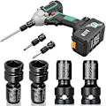 Miniatyrbild 2 av 5: 4 st Impact Adapter 1/2 Kvadratisk Drivning till 1/4 Hex Skaft Socket Adapter Snabbkoppling Chuck Konverterare