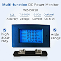 Miniatyrbilde 2 av 5: for DC 50A 5KW Digital Wattmeter Strømpanel Meter Monitor Strøm Energi Voltmeter Solcellepanel Meter LCD Batterimonitor
