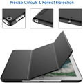 Miniatyrbild 3 av 5: Heytea Fodral för iPad (9,7-tum, 2018/2017 Modell, 6:e/5:e Generationen), Smart Cover Auto Wake/Sleep, Svart