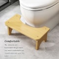 Miniatyrbillede 2 af 4: 1/2 bambus toiletskammel Non Slide Poop Seat Old People Potty Squat Log color 1 Pc
