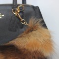 Miniatyrbilde 4 av 5: Kveldsmat Stor og fluffy Sunny Fox Tail Pels Cosplay Toy Håndveske Tilbehør nøkkelring