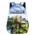 Kompatibel Minecraft Rygsæk Til Drenge | Sort Skoletaske Til Børn | Grøn Creeper Zombie Skelet Enderman & Huleedderkop{ee} B B
