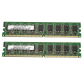Pikkukuva 1 / 5: 2x 2gb Ddr2 RAM-muisti 667mhz PC2 5300 ecc Dimm 240 nastaa pöytätietokoneen Ram Memorialle