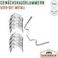 Miniatyrbillede 3 af 4: Glasklemmer til drivhuse i rustfrit stål, 50 stk., fastgørelse af polycarbonatplader, fastgørelsesklemmer til drivhuse, W--.pa