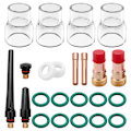 Miniatyrbild 3 av 5: 23st Tig Stubby Gaslins 17gl332 3/32tum & 12 Kopp & Tig Gaslins Aluminiumoxid Munstycks Kit För Db 17/18/