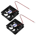 2 stk. 92mm X 92mm X 25mm DC 12V 2-Pin 65.01cfm Computerkabinet CPU-køler Køleblæser